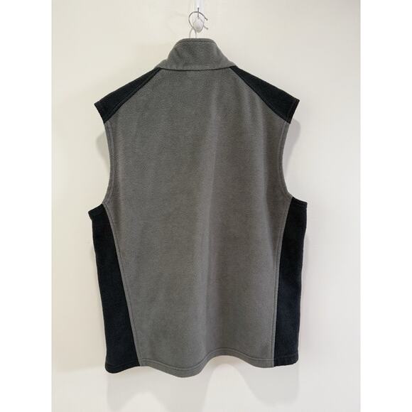 Columbia Mens Fleece Full Zip Vest Size L Gray and Black Gorpcore Hiking Fishing - Picture 6 of 6